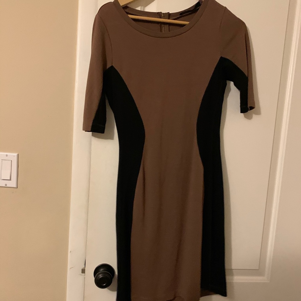 Black and brown dress